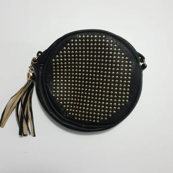 Neon Hart crossbody black faux leather studded bag - Picture 12 of 16